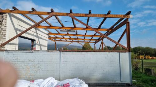 Demontage der AZ Fassadenplatten - 1 von 5