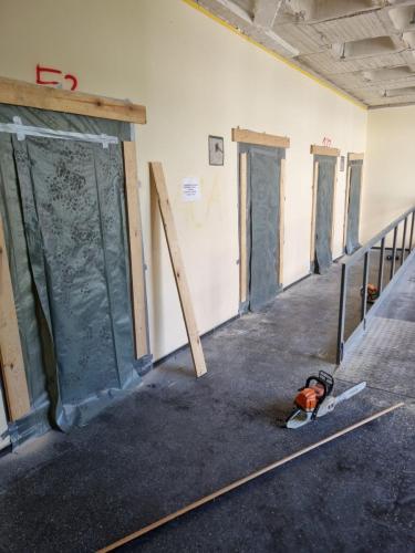 Abschottung für die Asbestsanierung